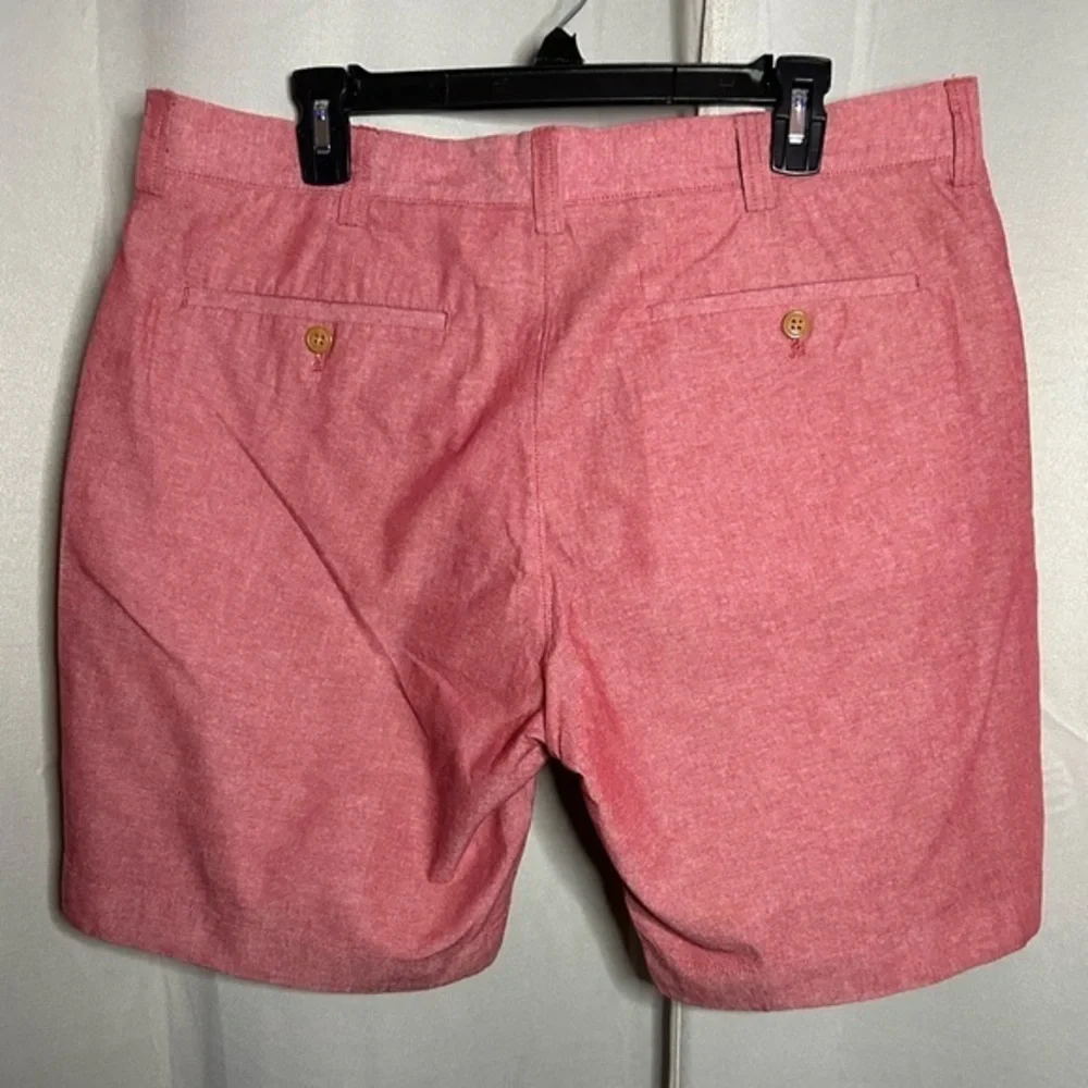 J.Crew Gramercy Mens Red Heathered Cotton Chino Shorts Size 35 E7954